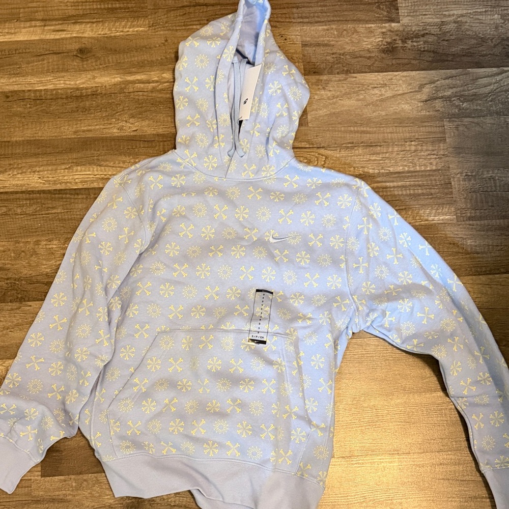 Nike Light Blue Patterned Hoodie
